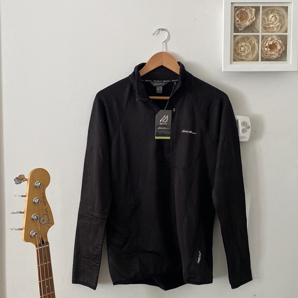 Eddie Bauer fleece jacket men with zipper chest pocket - Picture 5 of 5